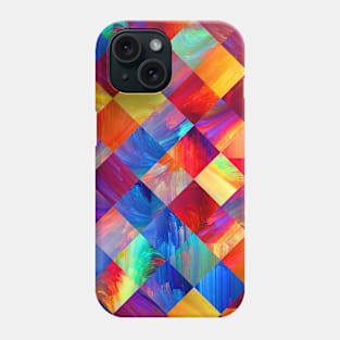 Rainbow pattern tiles Phone Case