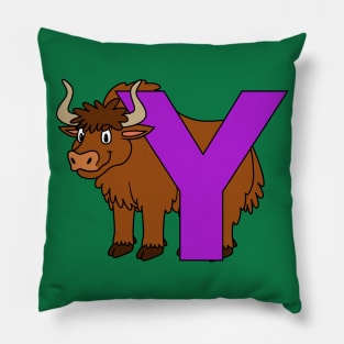 Letter Y with Yak Pillow