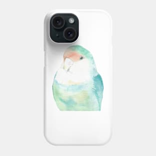 Lovebird watercolor portrait 2 Phone Case