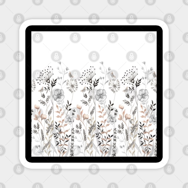 Flowers in the Mist Magnet by Jean Plout Designs