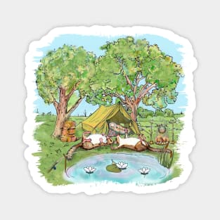 Dormice camping / Dormouse Magnet