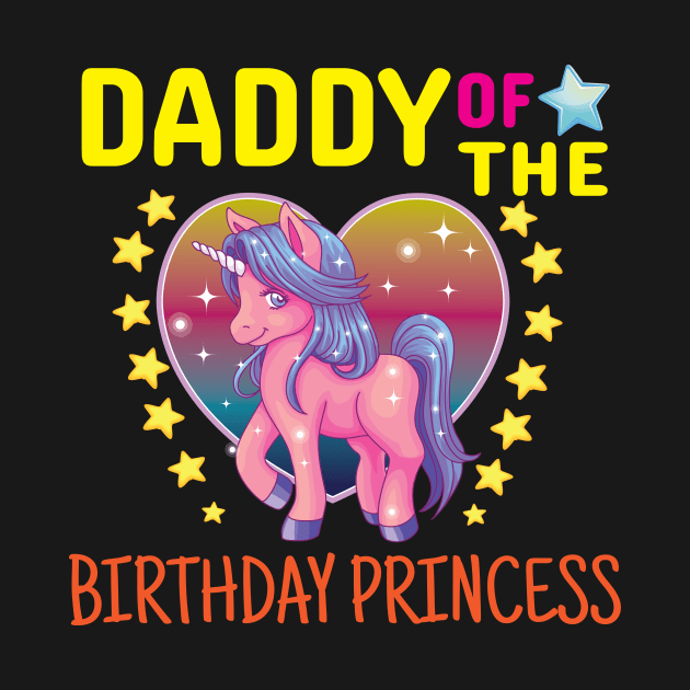 Daddy Birthday girl Unicorn design by Anonic