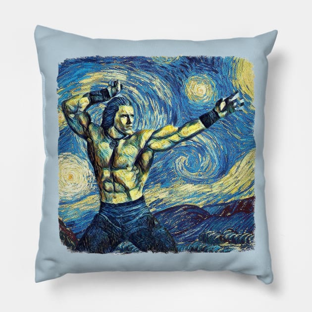 Conan the Barbarian Van Gogh Style Pillow by todos