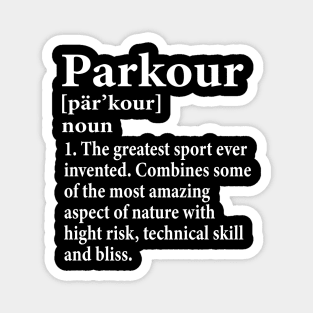 Parkour Definition Funny Parkour Practice Lover Magnet