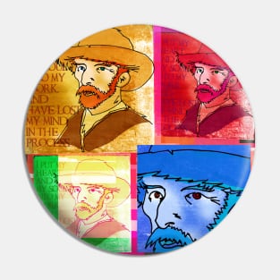 VINCENT VAN GOGH COLLAGE, DUTCH POST-IMPRESSIONIST ARTIST Pin