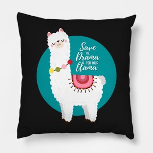 Funny Llama Drama Pillow