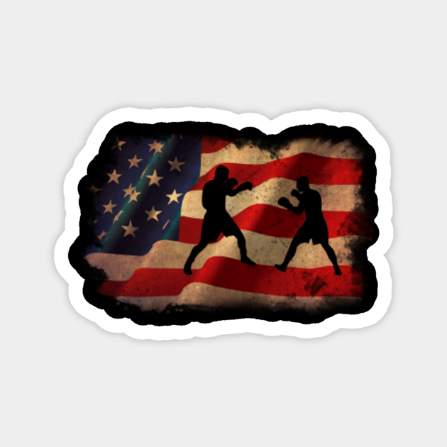 Boxing American Flag USA - Boxer Vintage Boxing - Boxing - Magnet