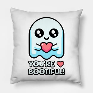 You're Bootiful! Cute Ghost Pun Pillow