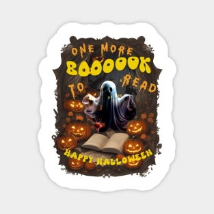 One More Book To Read Halloween Spooky Motifs Magnet