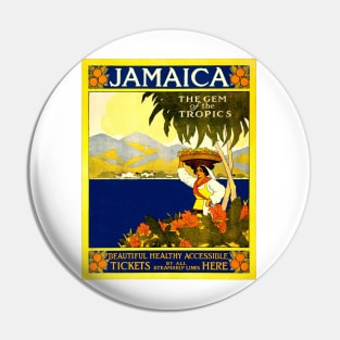 Vintage Jamaica Travel Poster Pin