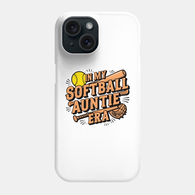 Proud Softball Auntie In My Softball Auntie Era For Phone Case by Pikalaolamotor