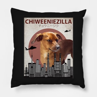 Chiweeniezilla - Chiweenie Chihuahua Dachshund  Dog Giant Monster Pillow