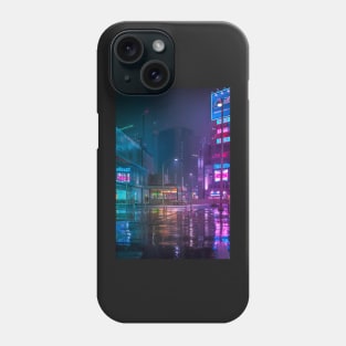 Only the rain Downtown Tokyo Phone Case