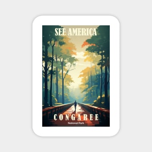 Congaree National Park Travel Poster Magnet
