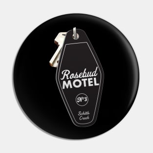 Schitt's Creek Rosebud Motel Key Tag, Retro design in black Pin