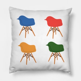 Mid Century Chairs Pillow