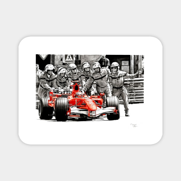 Michael Schumacher, Ferrari 248F1, Monaco Magnet by oleynik