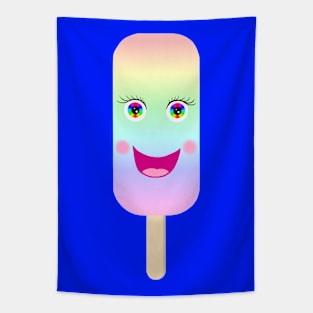 Happy Pastel Rainbow Popsicle Tapestry