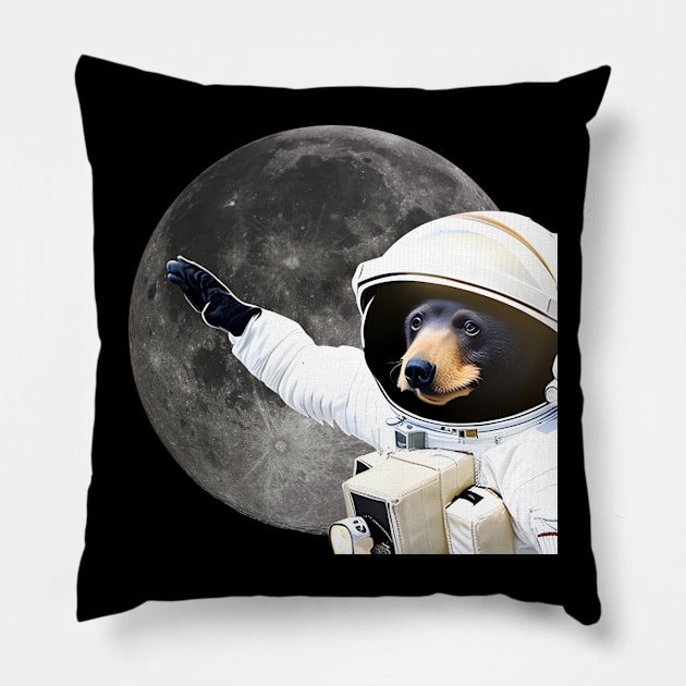 Waving Sun Bear Astronaut Pillow by jlee