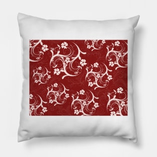 Burgundy Flourish Pillow