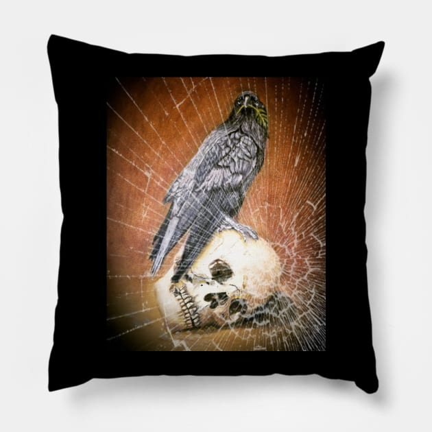 Raven Pillow by teenamarie23art