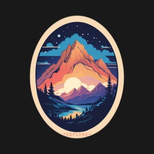 Explore Mountain Sunset T-Shirt