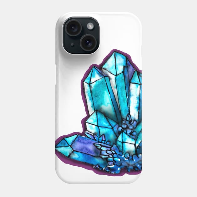 Blue Crystal Phone Case by colleendavis72