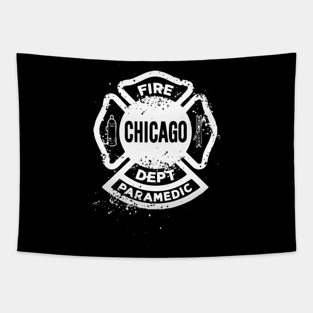 chicago fire merch Tapestry by zildiankarya