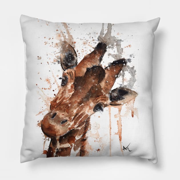 Giraffe Pillow by Andraws Art