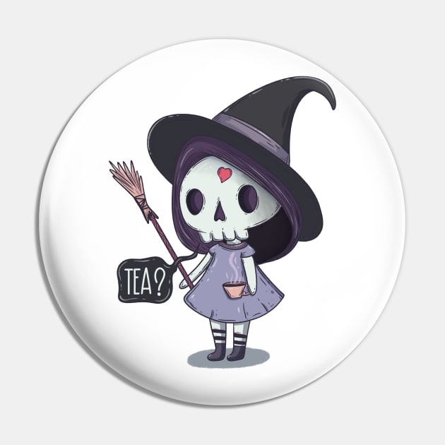 Tea Witch Pin by Jess Adams