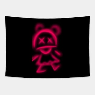 Pink neon monster Tapestry