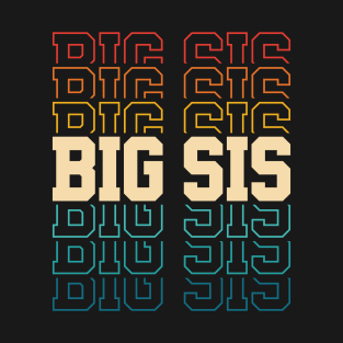 Big Sis Retro Sunset Shirt, Big Sis Shirt, Big Sister Shirt, Big Sister Shirt, Little Sister Pregnancy Announcement, Baby Announcement T-Shirt