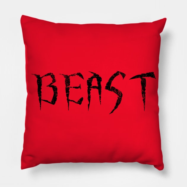 BEAST BODYBUILDING Pillow by MuscleTeez