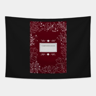 Aesthetic Floral Composition Book Tapestry