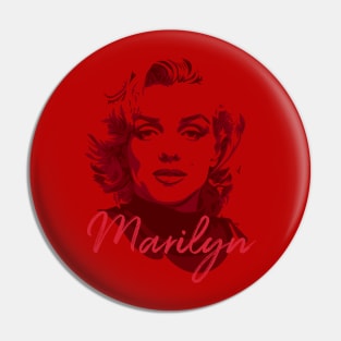 Marilyn Monroe Red Negative Space Pin