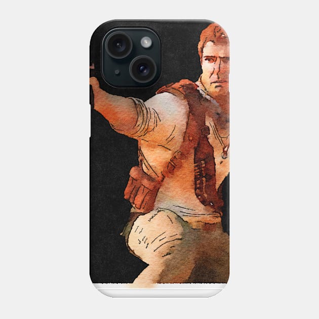 Gun Boy Watercolor Phone Case by Watery