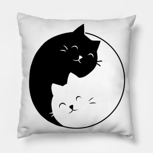 Yin Yang Cats Pillow