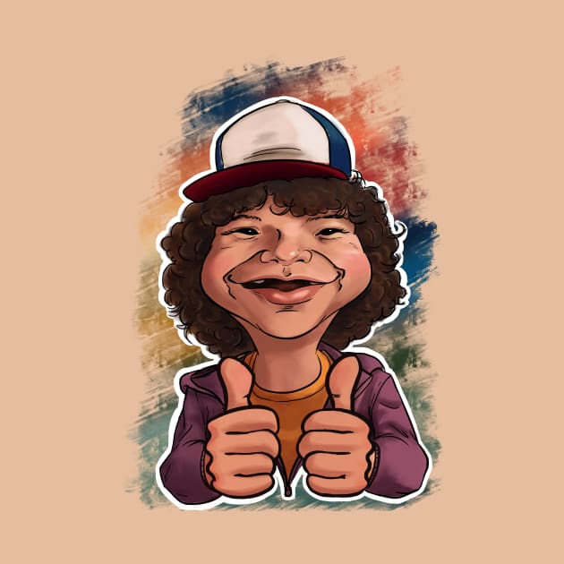 Dustin thumbs up caricature by quenguyen