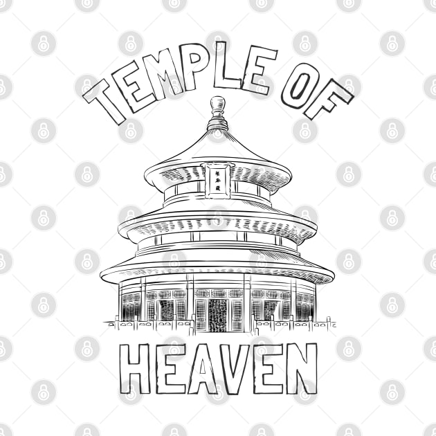 Temple Of Heaven Sketch by Claudia Williams Apparel