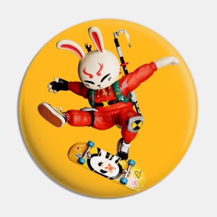 City Rabbit Ninja Pin