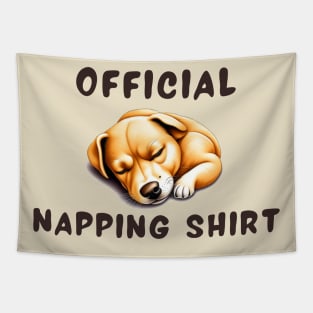 Napping shirt dog Tapestry