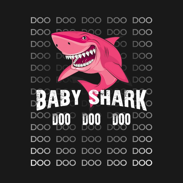 Baby Shark Shirt Doo Doo Matching Family Shark T-Shirt by Adamita