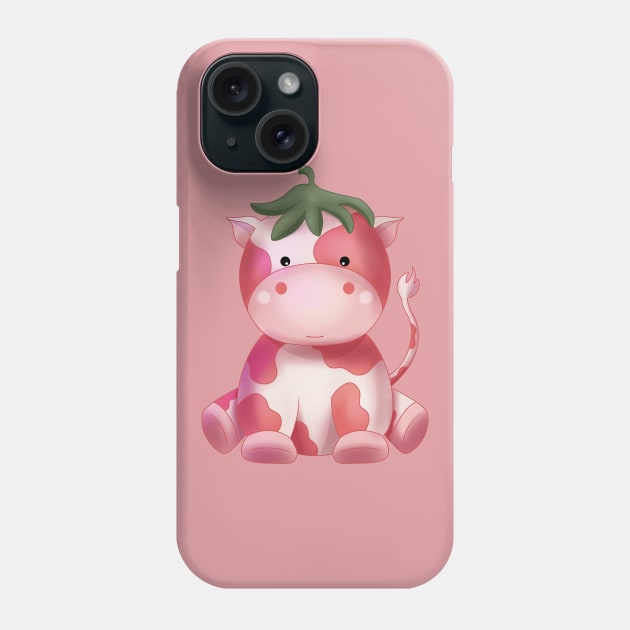 Strawberry Cow Phone Case by Niina