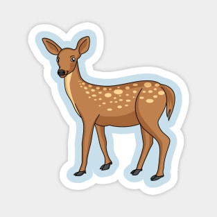 Cute spotted deer cartoon illustration Magnet