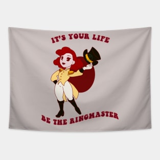 Old Cartoons Style Pin Up ringmaster Tapestry