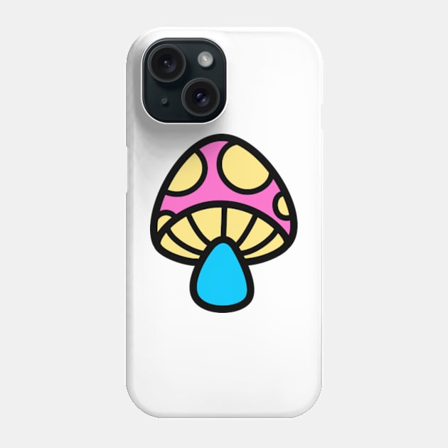 Pansexual/Panromantic Mushroom Discrete Pride Flag Phone Case by JadedOddity