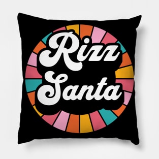 Rizz Santa Claus | Holiday | Christmass | X-mas | Xmas | W Riz | Rizzler | Rizz god | Funny gamer meme | Streaming | Rizzard Pillow