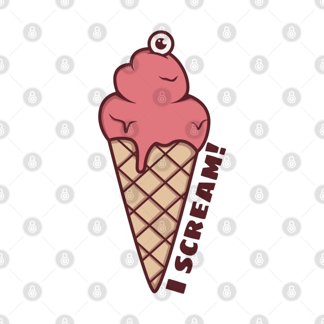 Strange ice cream - I scream by OgyDesign