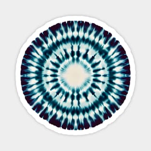 Japanese Shibori Indigo Blue Tie Dye Circle Magnet