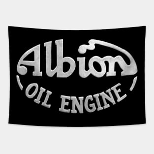 Vintage Albion Oil Engine logo Tapestry